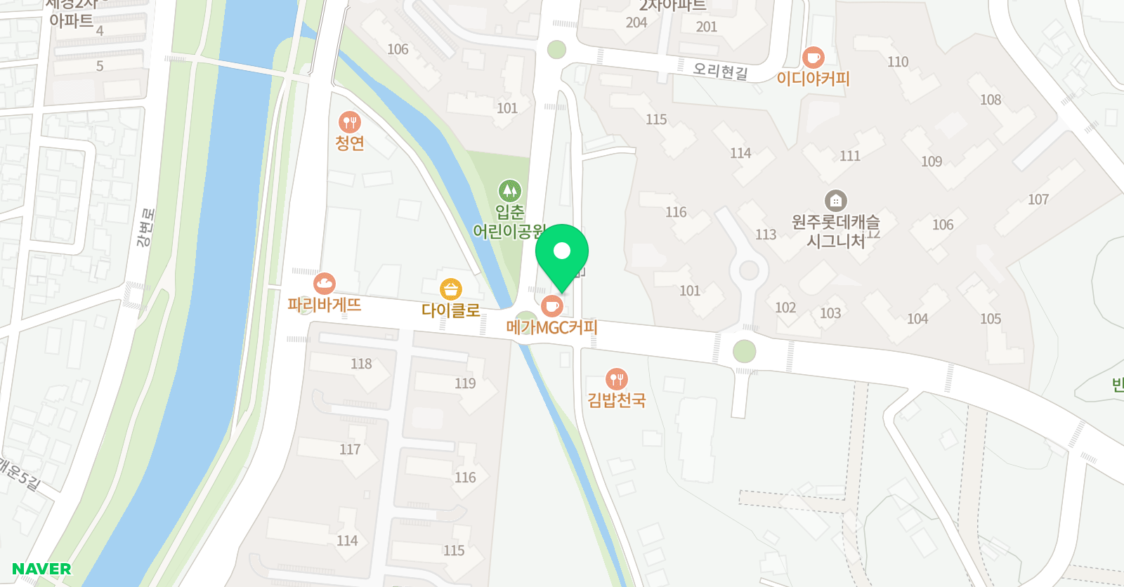 ITC 영어 원주반곡지점 위치