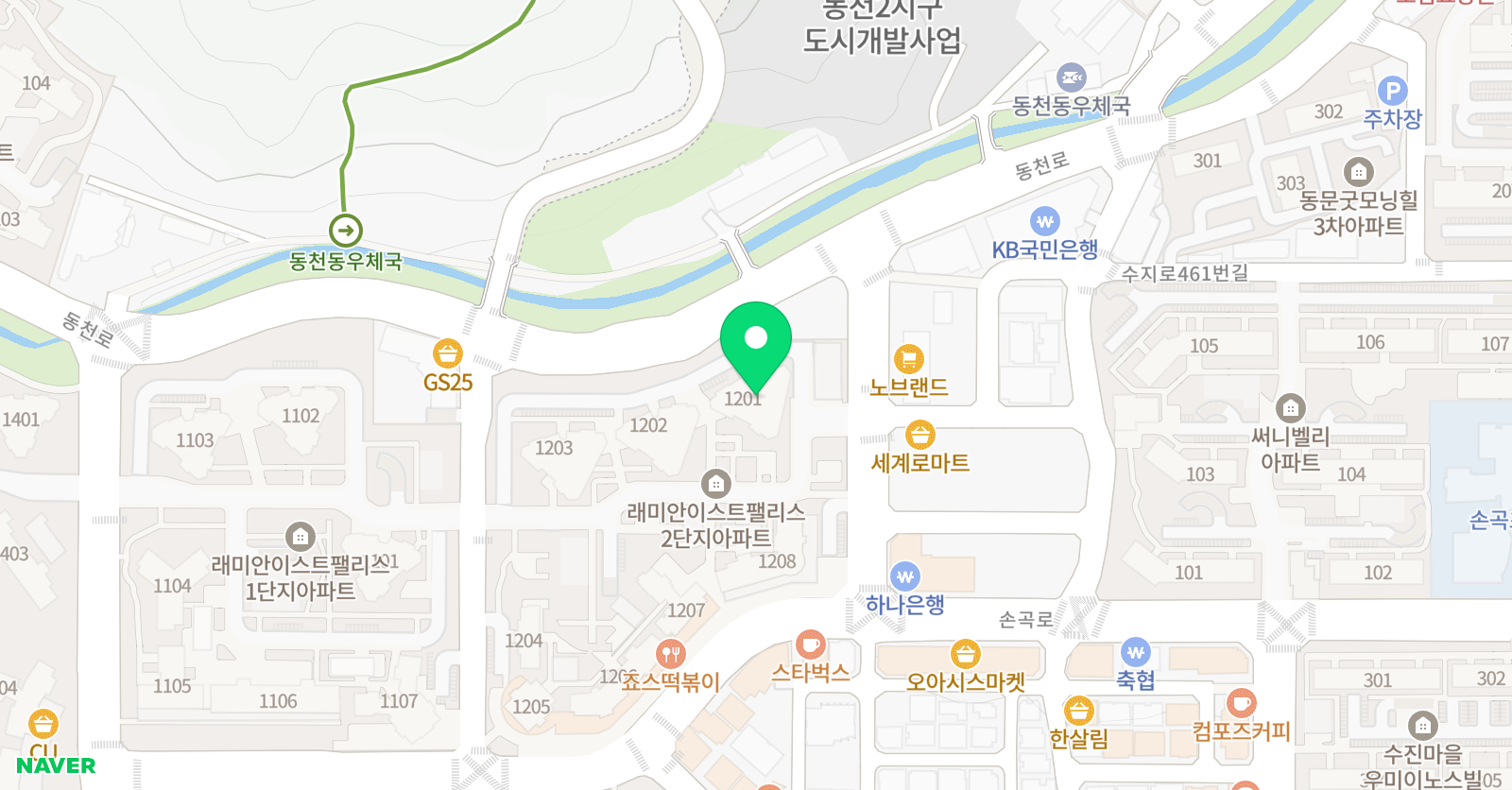 팩토수학 이스트팰리스 교습소 위치