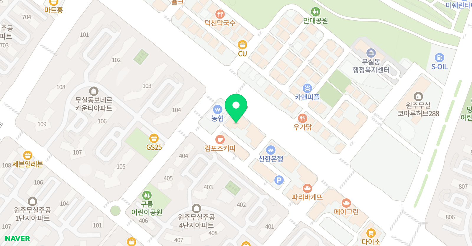 오늘학원 위치