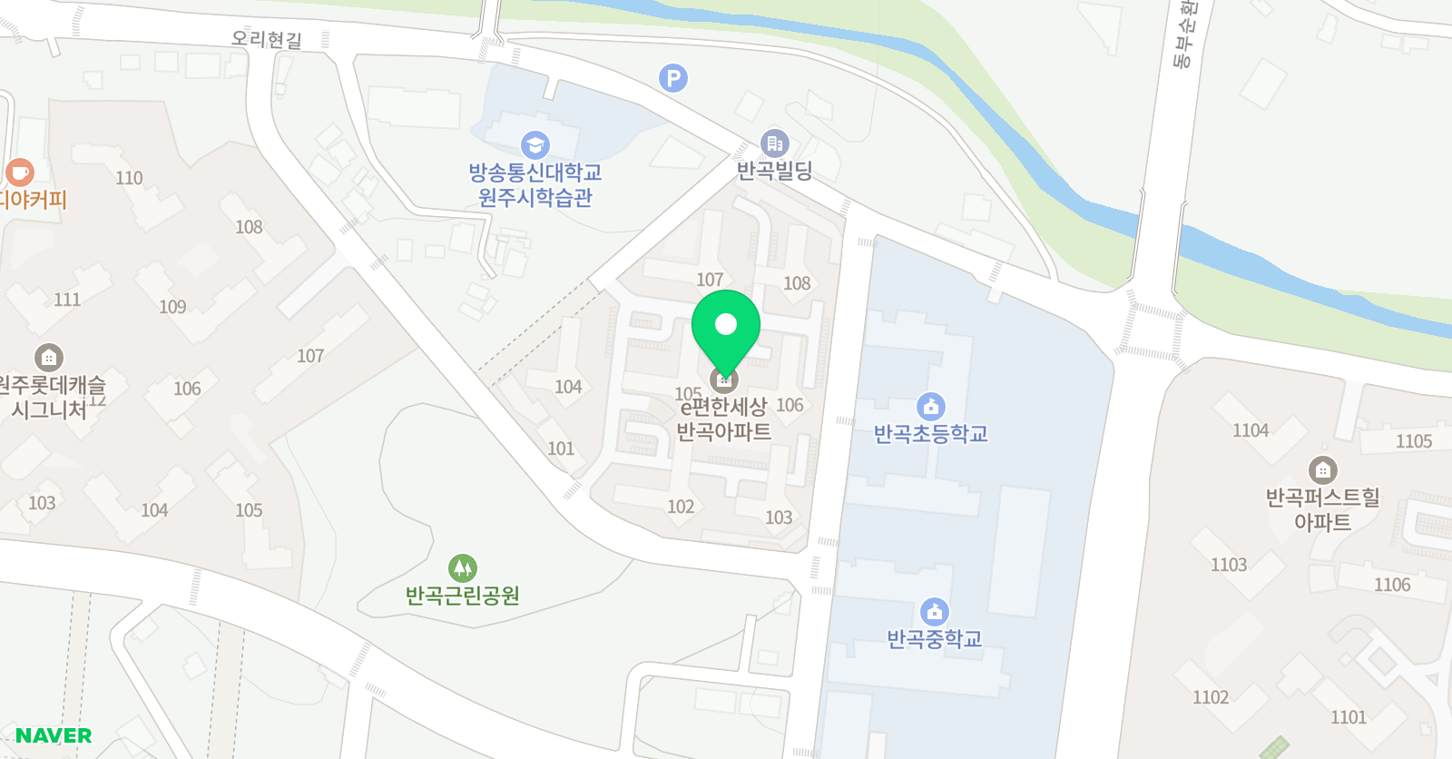 씽크톡 원주반곡2 교육원 위치