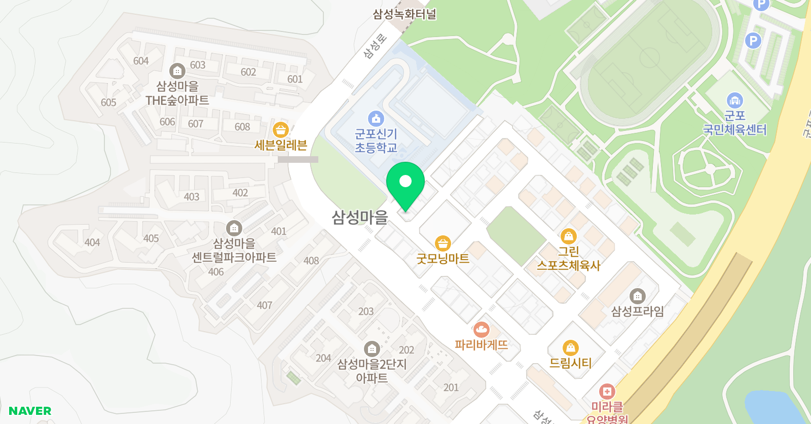 소호아동 미술교습소 군포삼성점 위치