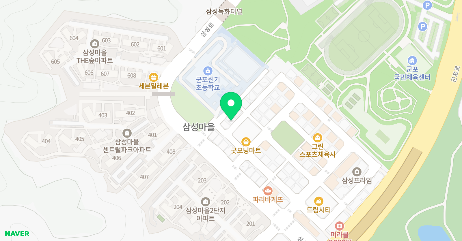 EM 학원 위치