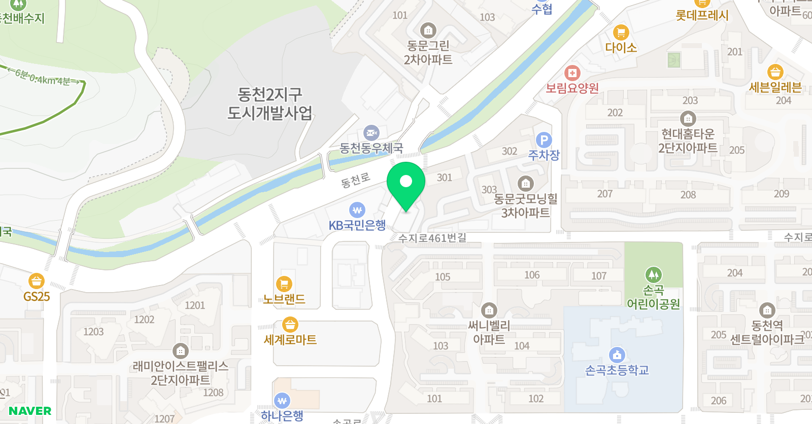 수지 국가대표 수학전문학원 위치