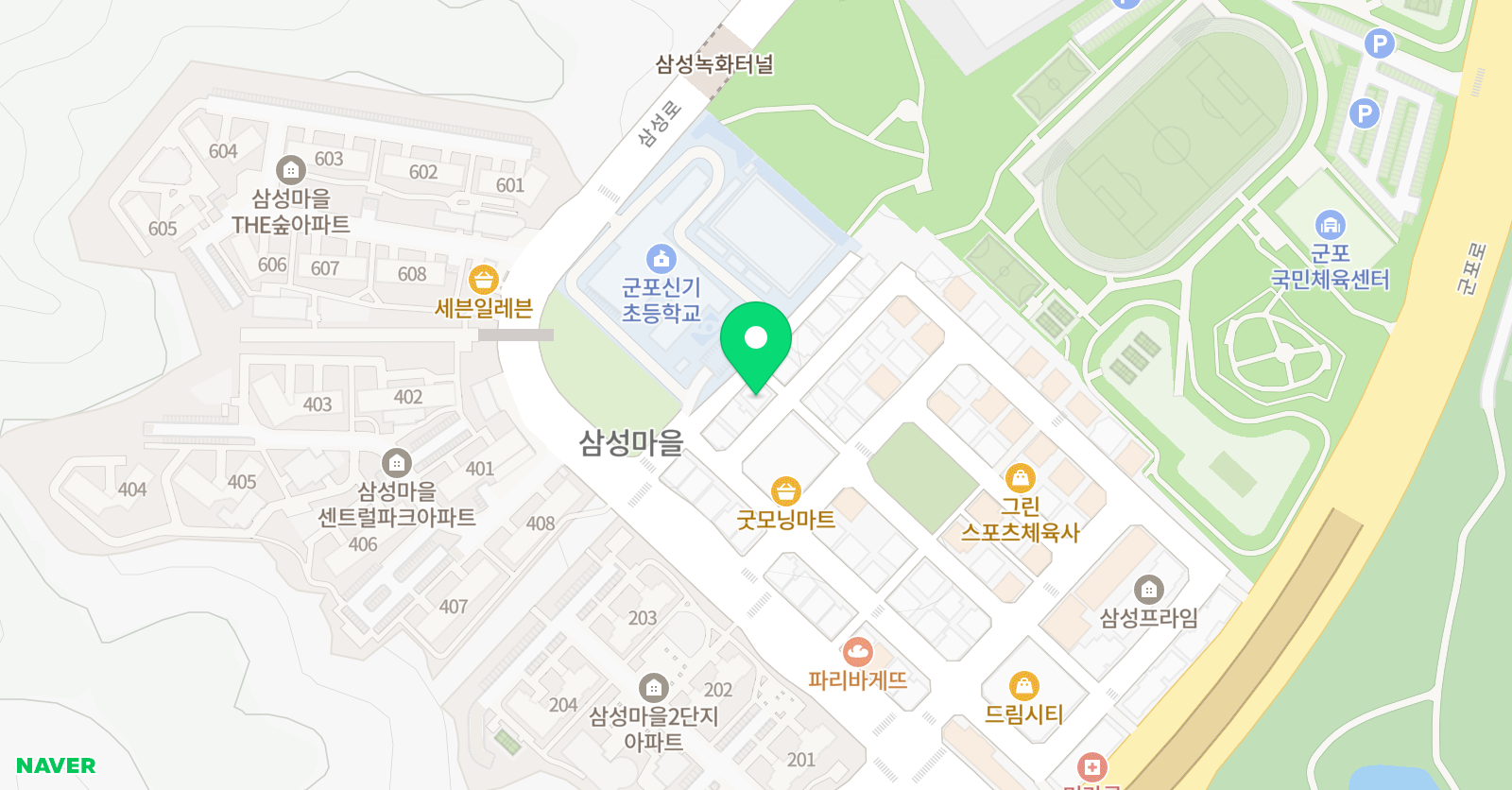 삼성영어셀레나 신기초 위치