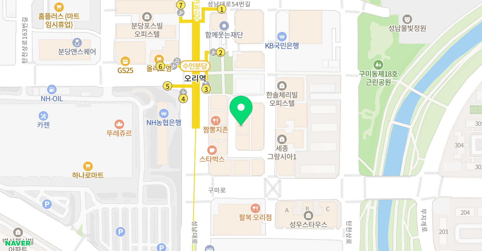 재능교육 분당남지국 위치