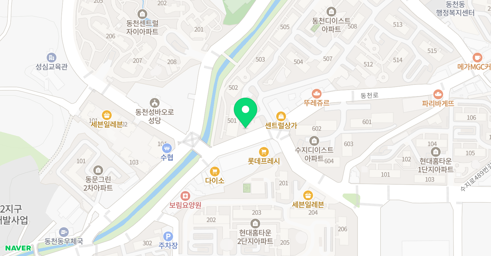 흰돌 피아노학원 위치