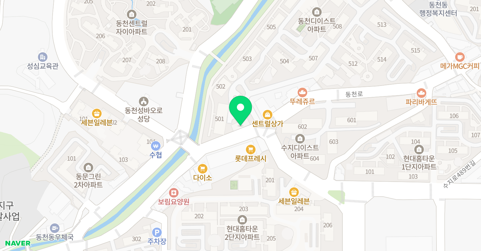 뮤엠영어 동천디이스트 영어교습소 위치
