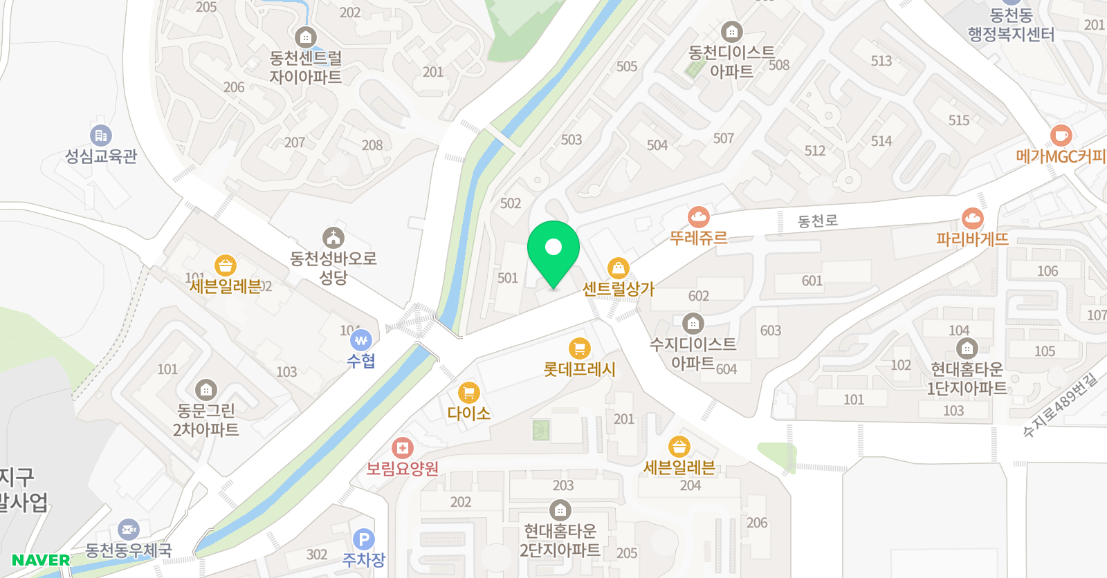 스마트해법 수학 용인동천점 위치