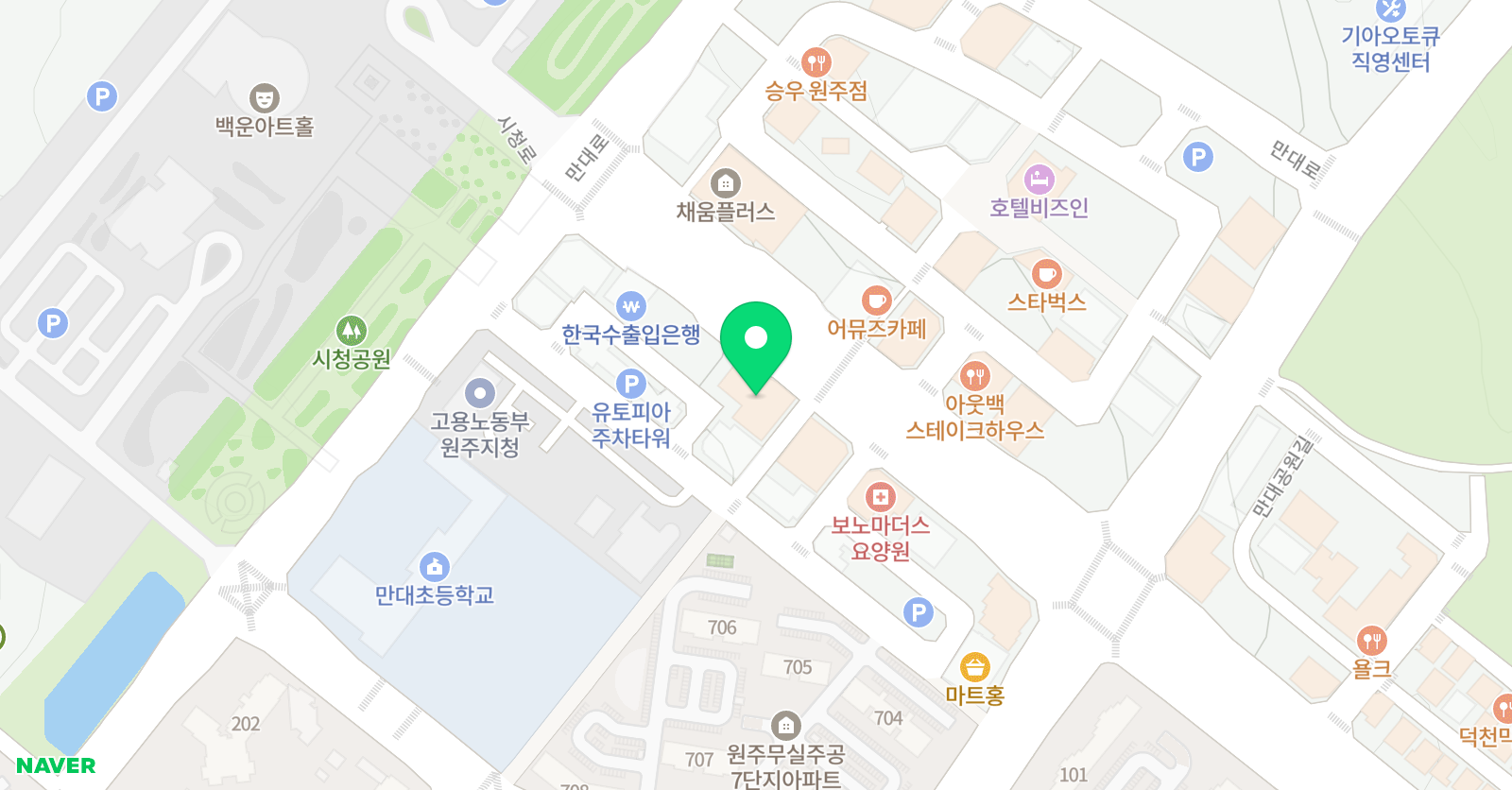 뮤엠 영어어학원 만대점 위치