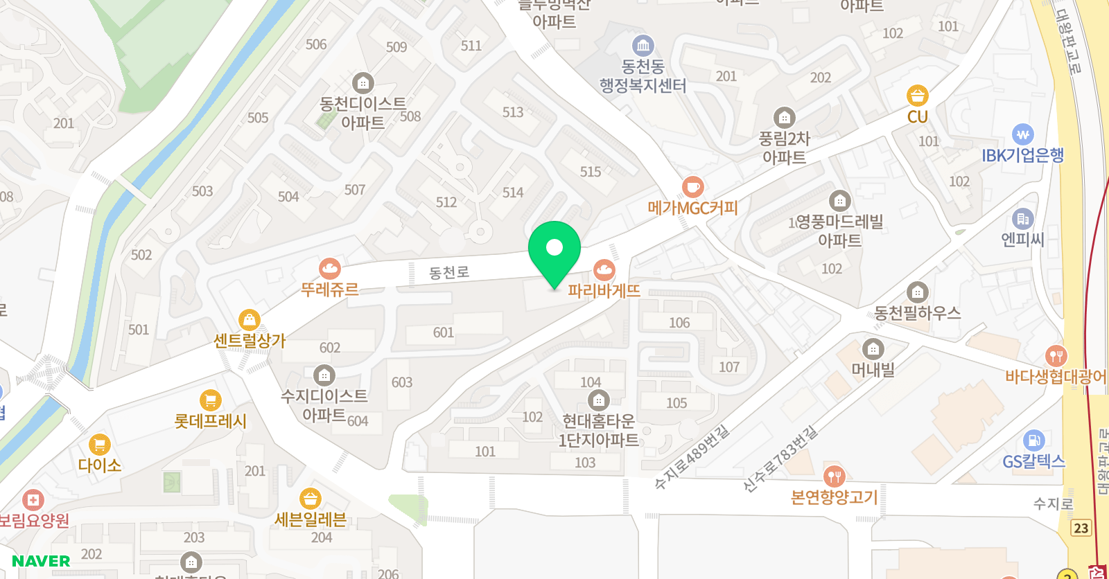 동천비바체 음악학원 위치