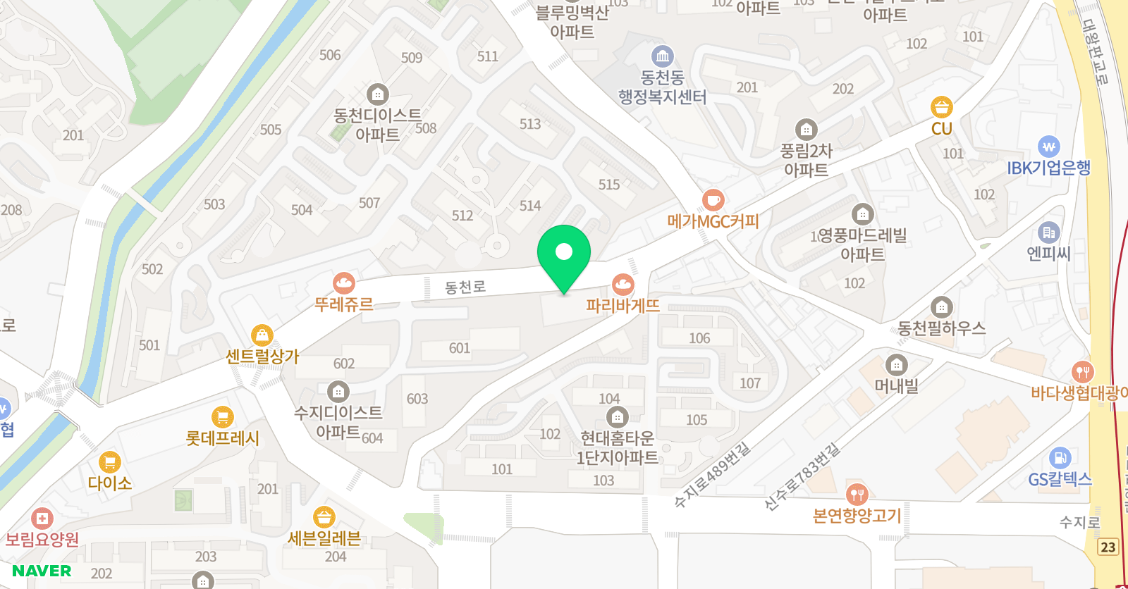 동천비바체 음악학원 위치