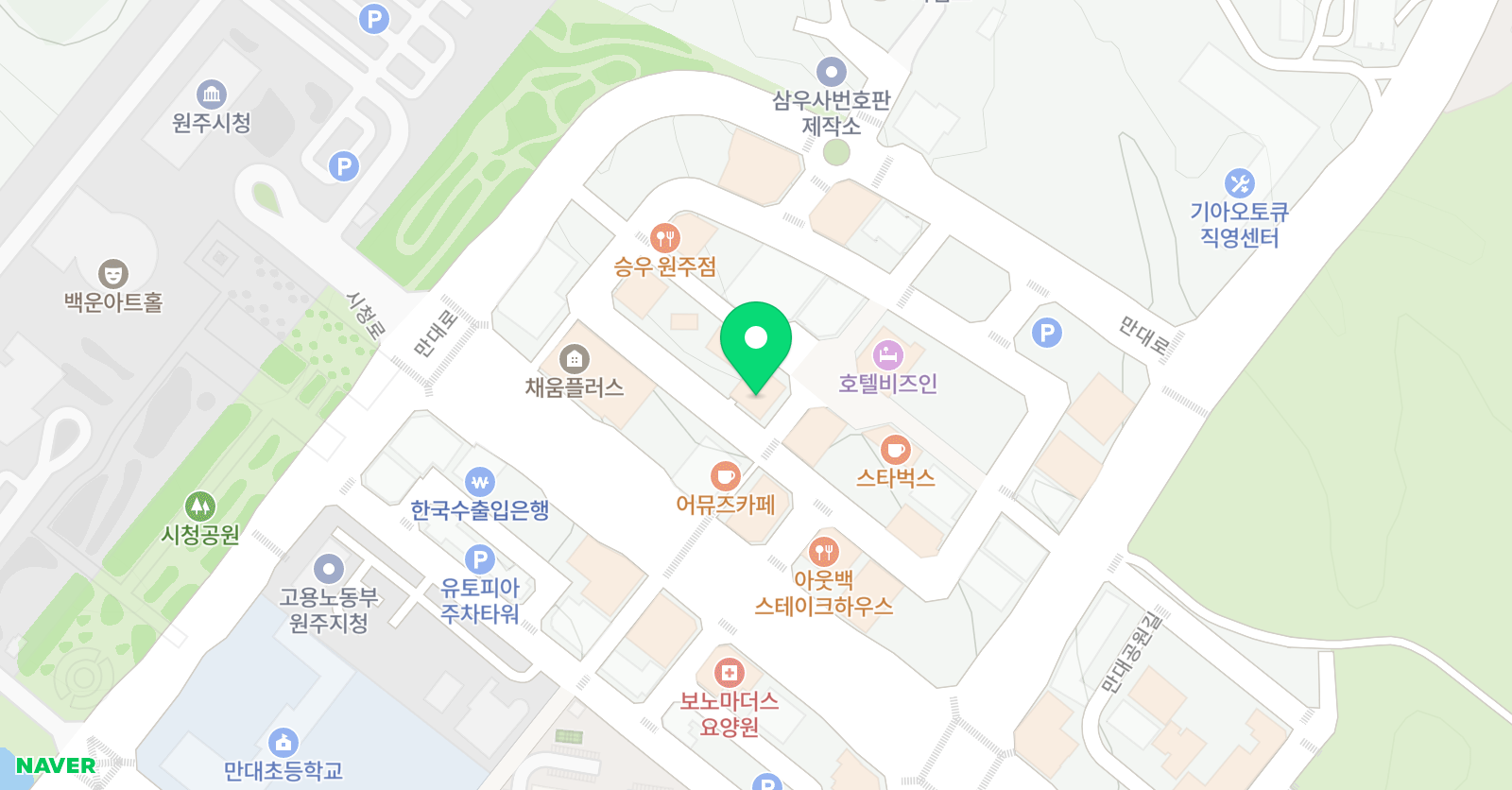 솔루니 원주사업팀 위치