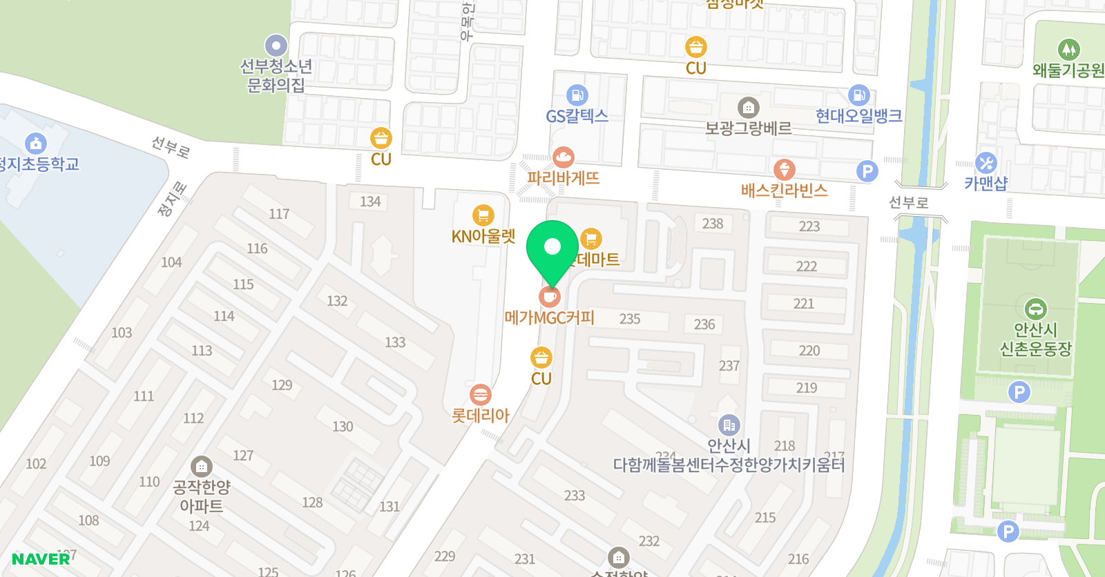 뮤엠 영어 올리브점 위치