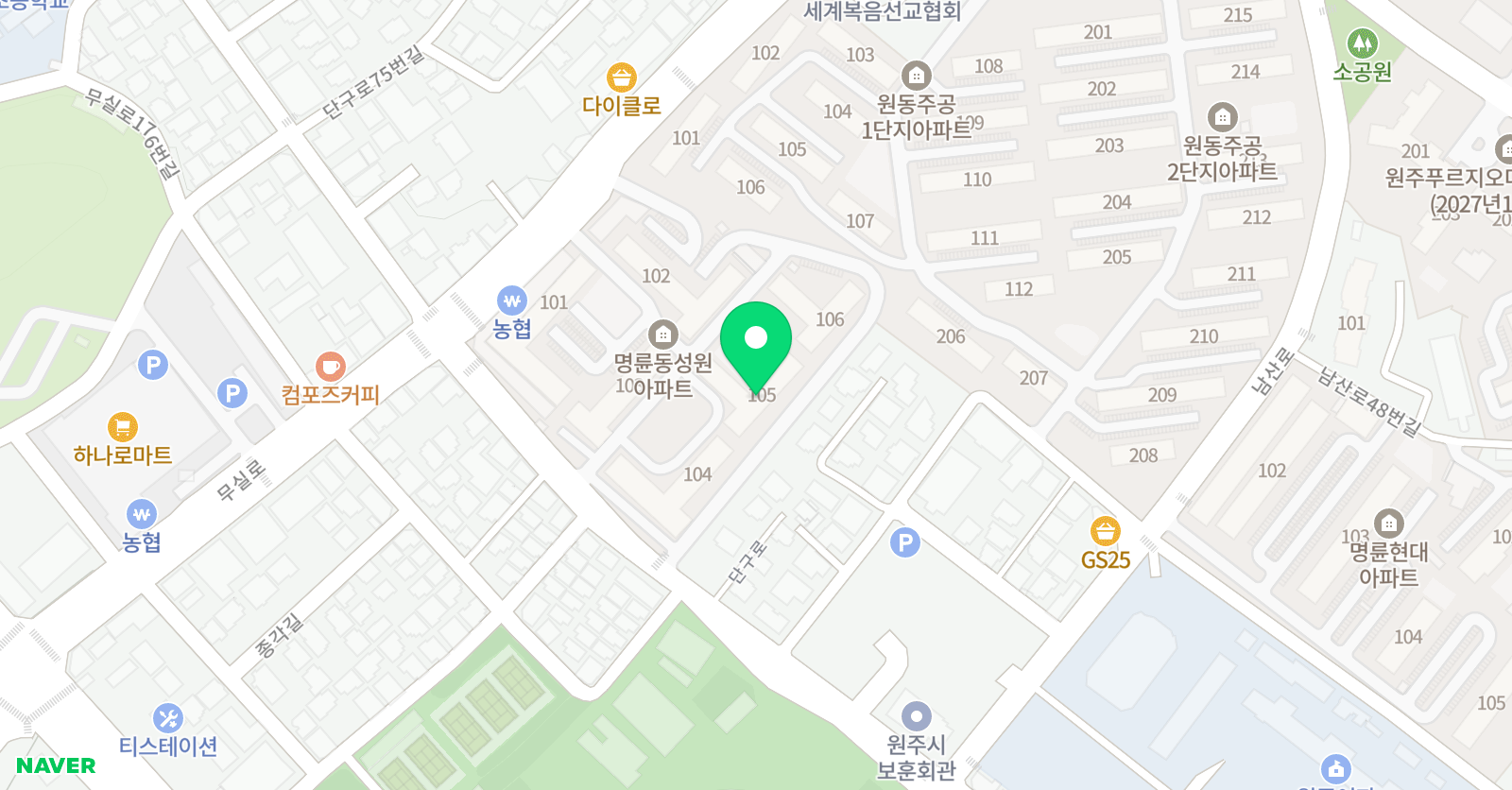 빨간펜 수학의달인 원주명륜성원점 위치