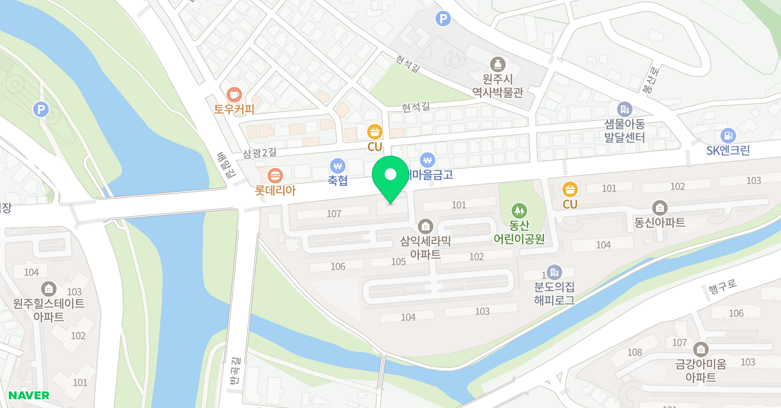 한국태권도 위치