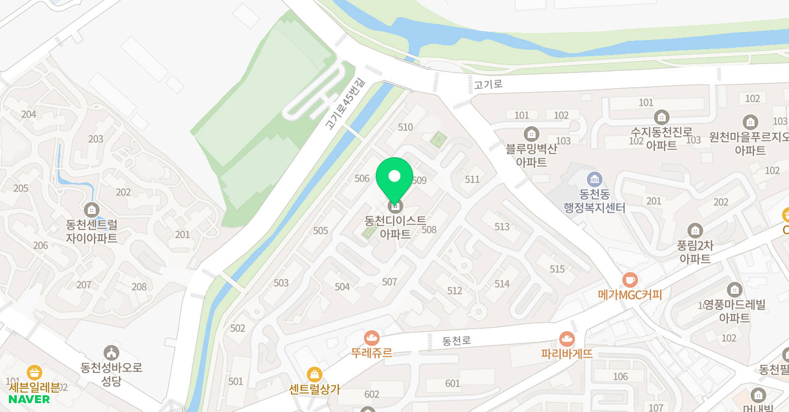 아소비 용인 동천디이스트점 위치