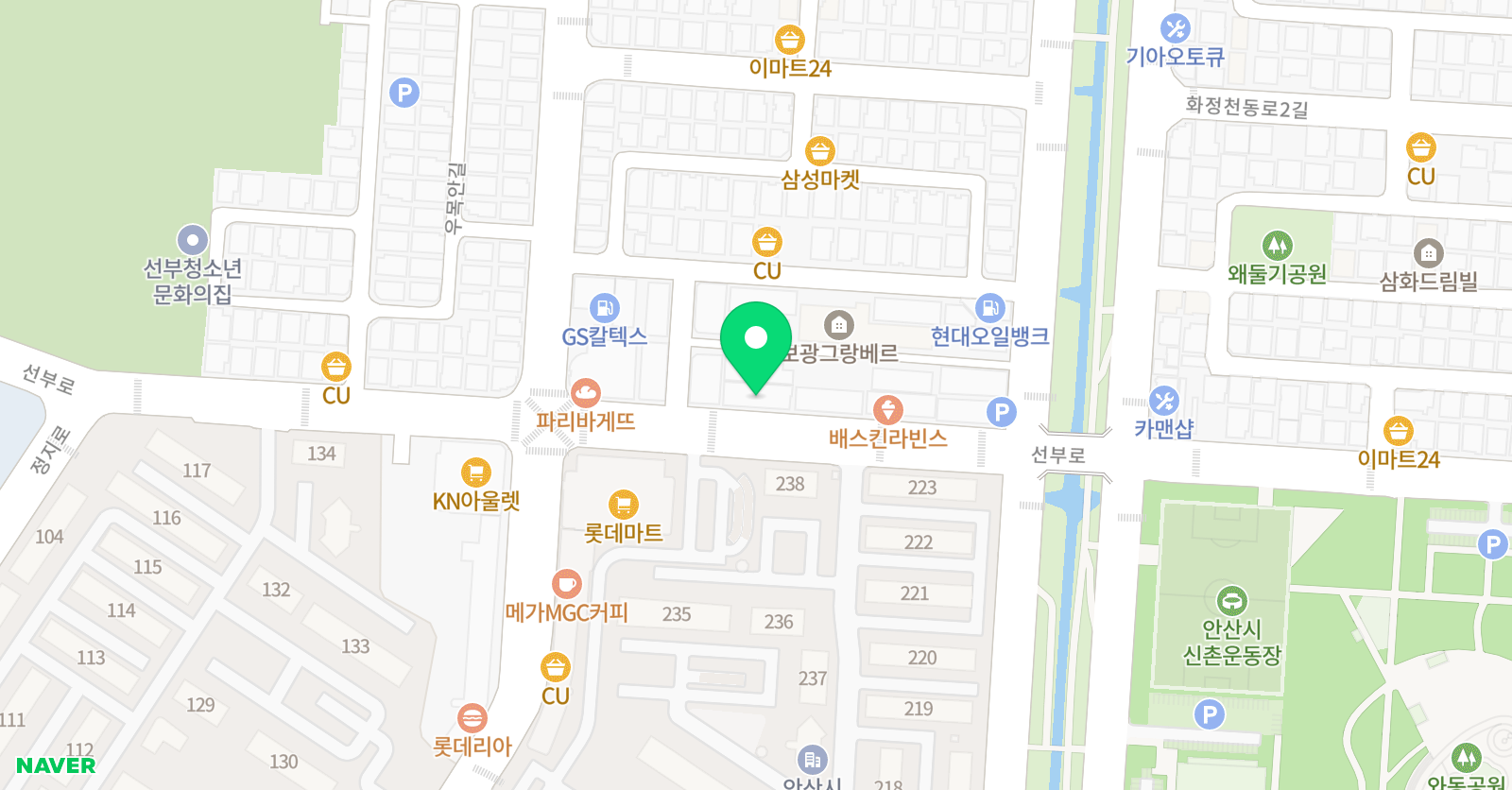 지캠프클래스 선부 학원 위치