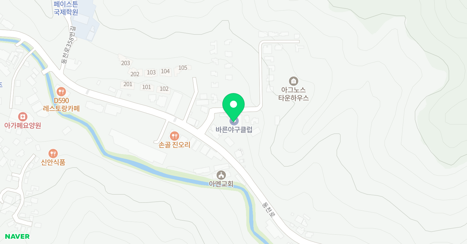 바른야구클럽 위치