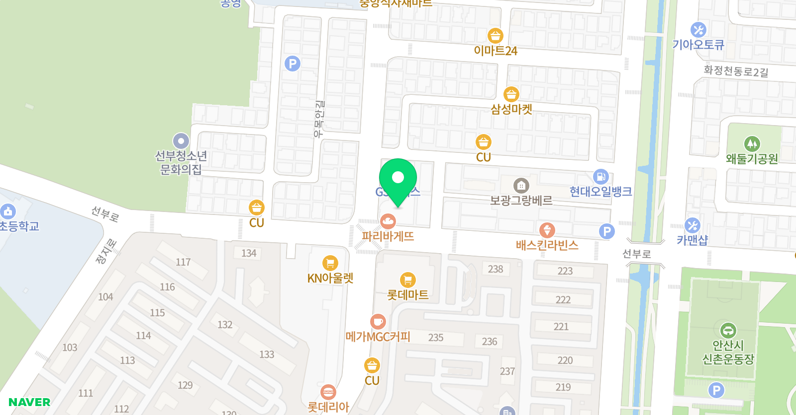 채움에듀 수학 영어 초중등학원 위치