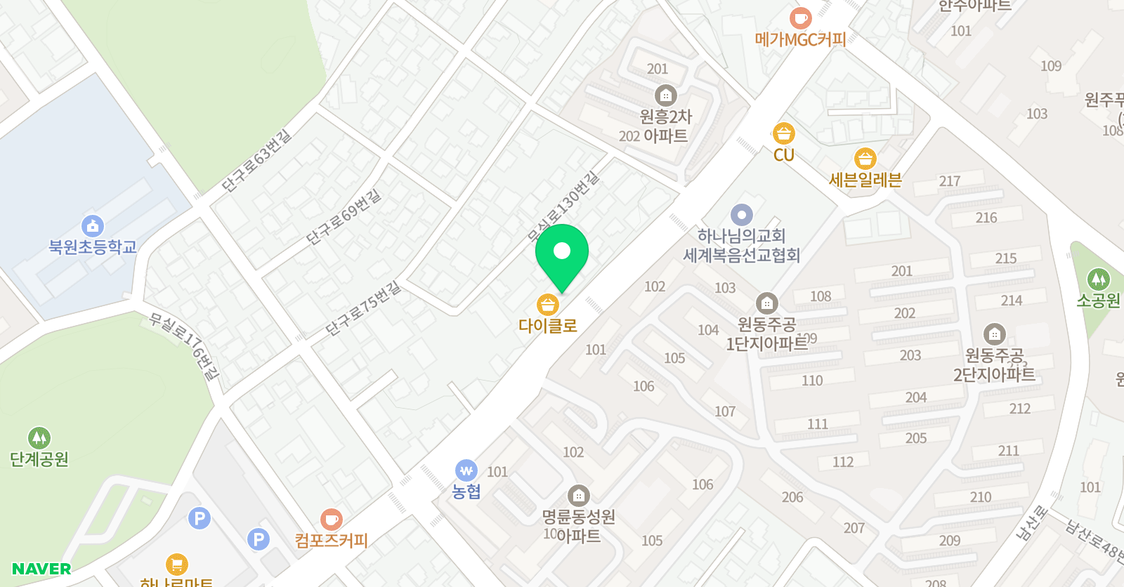 원주정철 외국어학원 위치