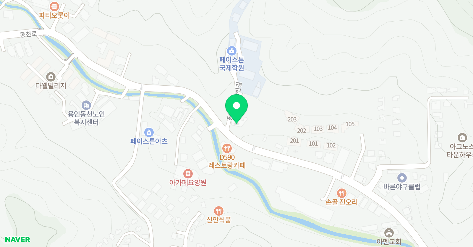 페이스튼 국제어학원 위치