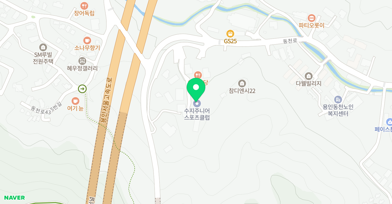수지 주니어스포츠클럽 위치