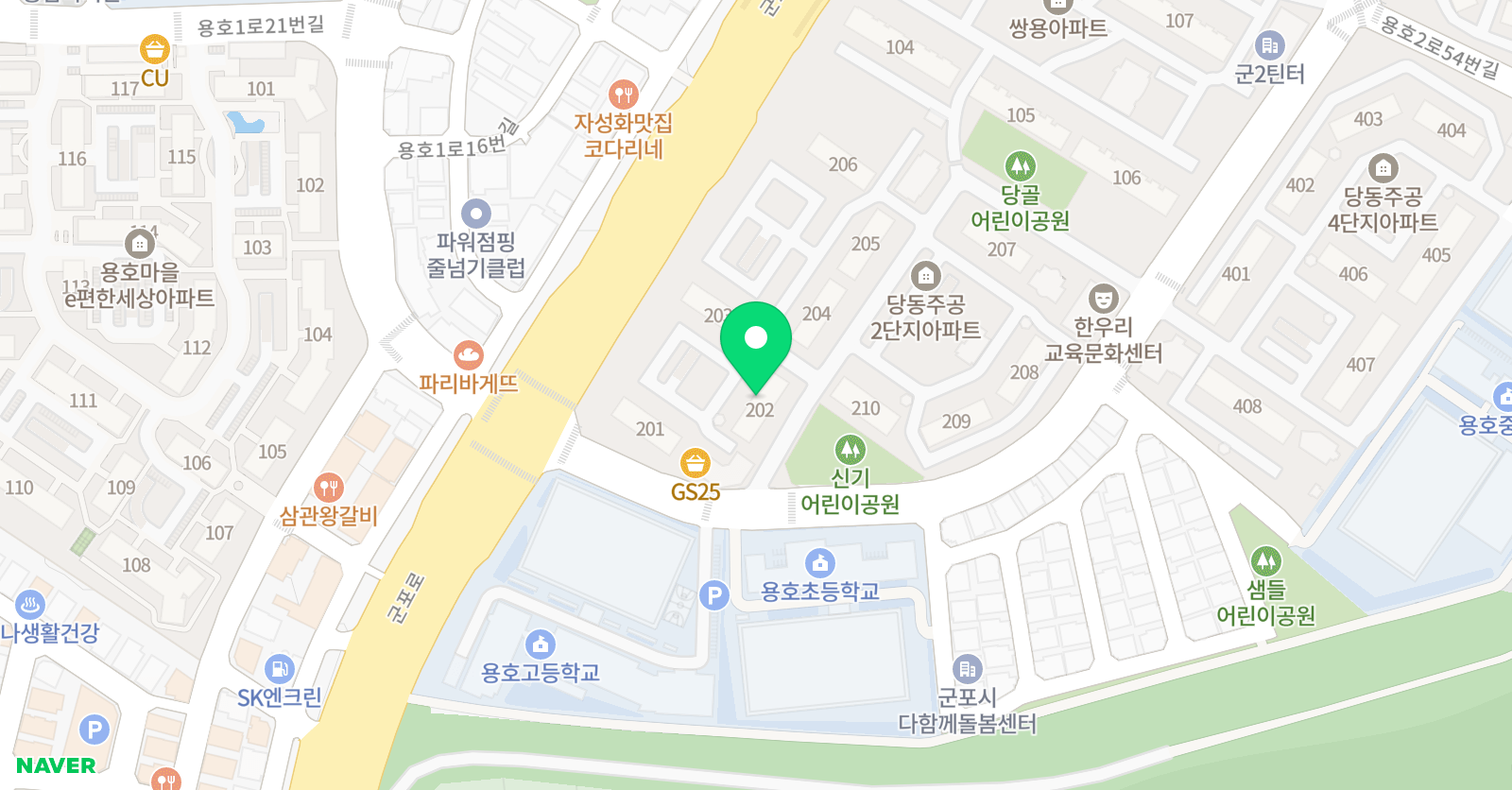 푸르넷 공부방 용호의꿈공부방 위치