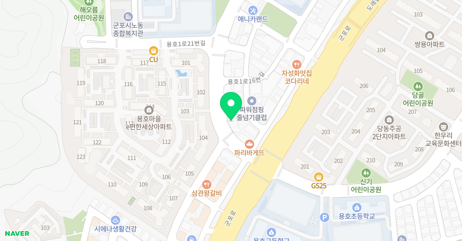 명선생 학원 위치