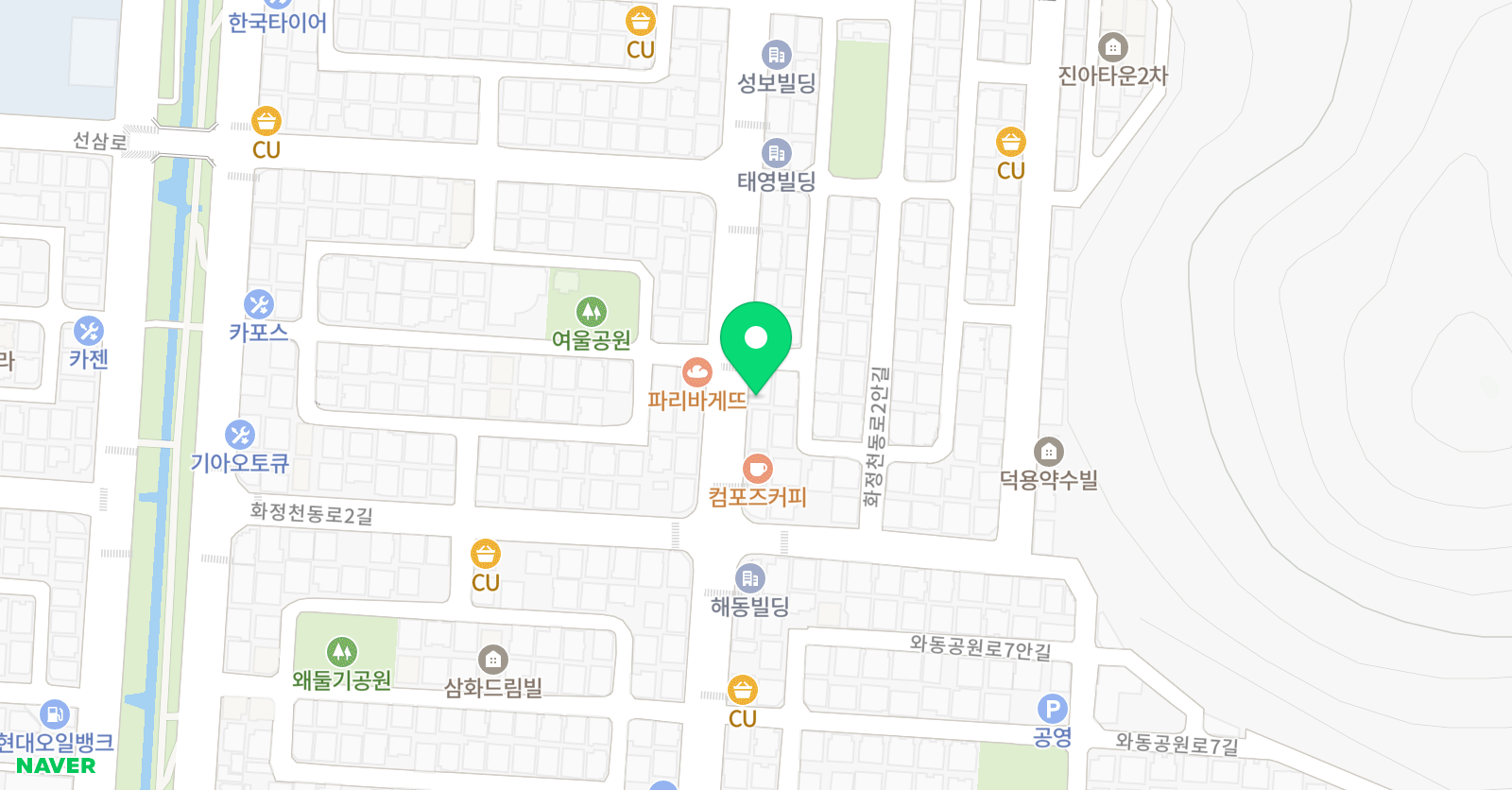 경희대석사 장백 태권도 위치