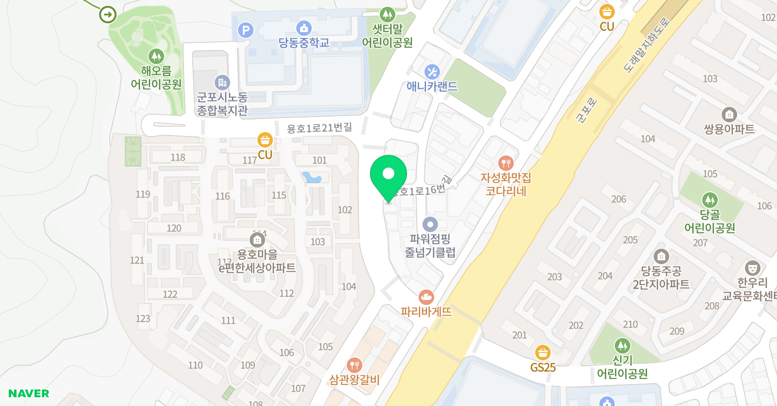 더쎈 수학학원 위치