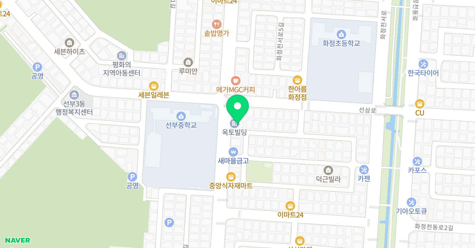 나래탑 학원 위치