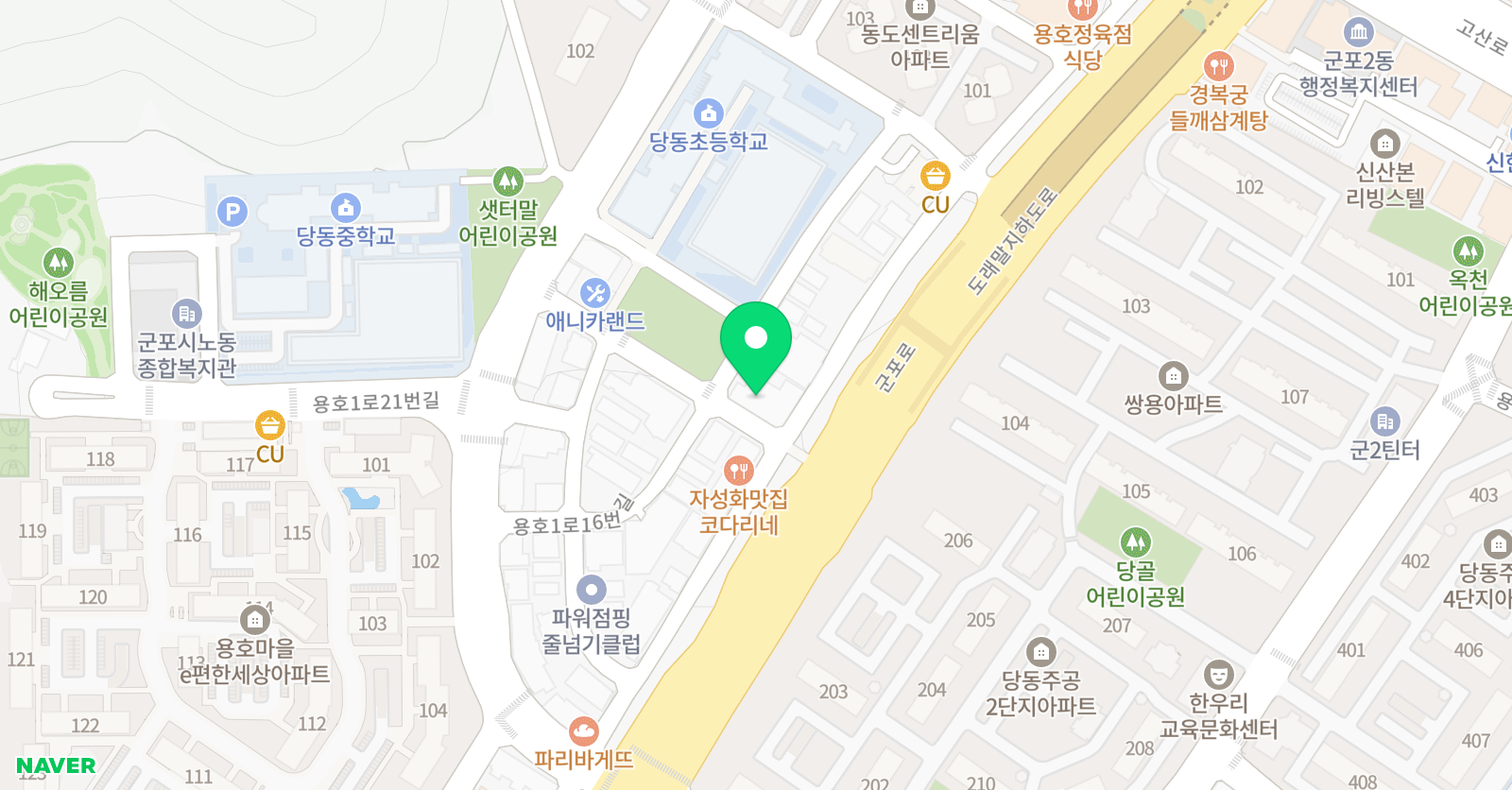 YBM리딩클럽 영어교습소 용호1센터 위치