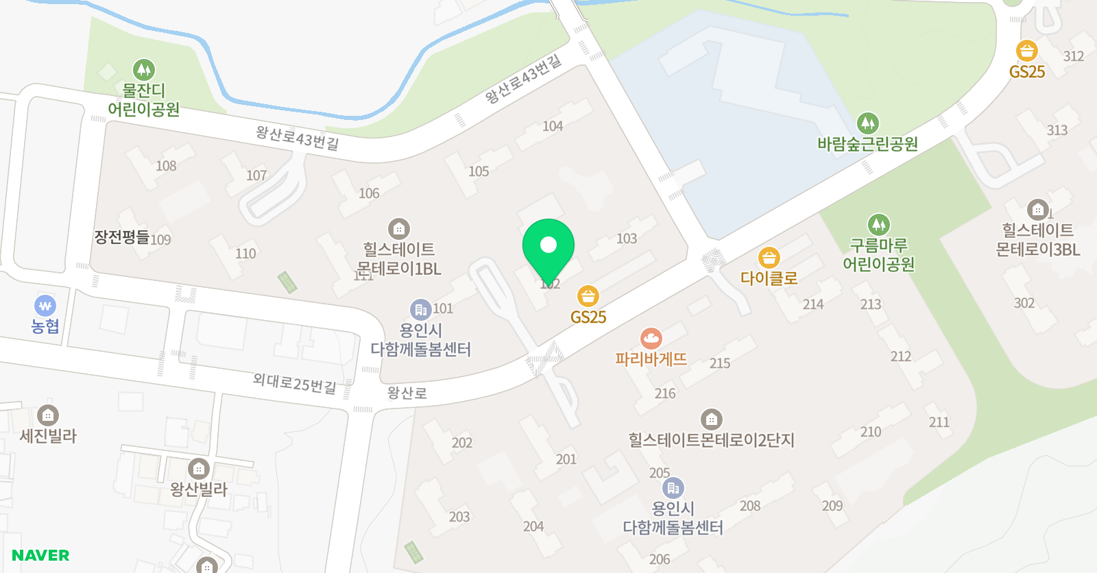 푸르넷 힐스테이트 몬테로이점 위치