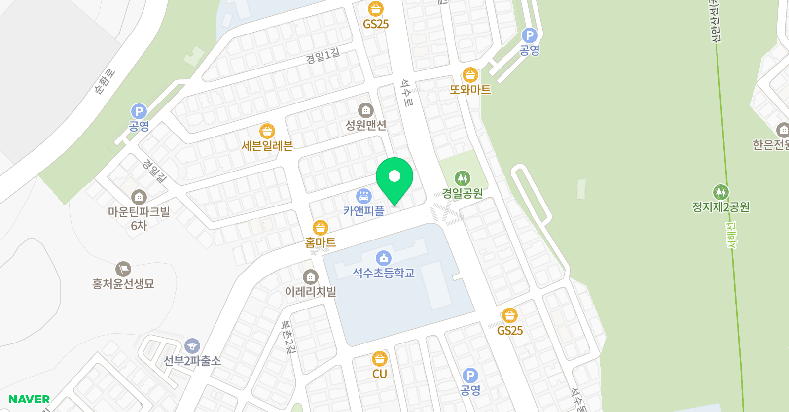 예랑 학원 위치