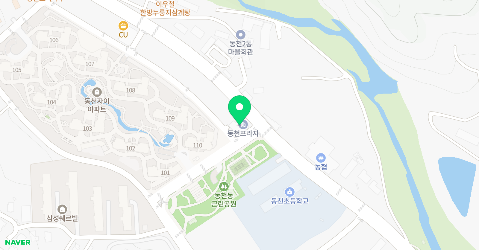 웅진씽크빅 수지동천센터 위치