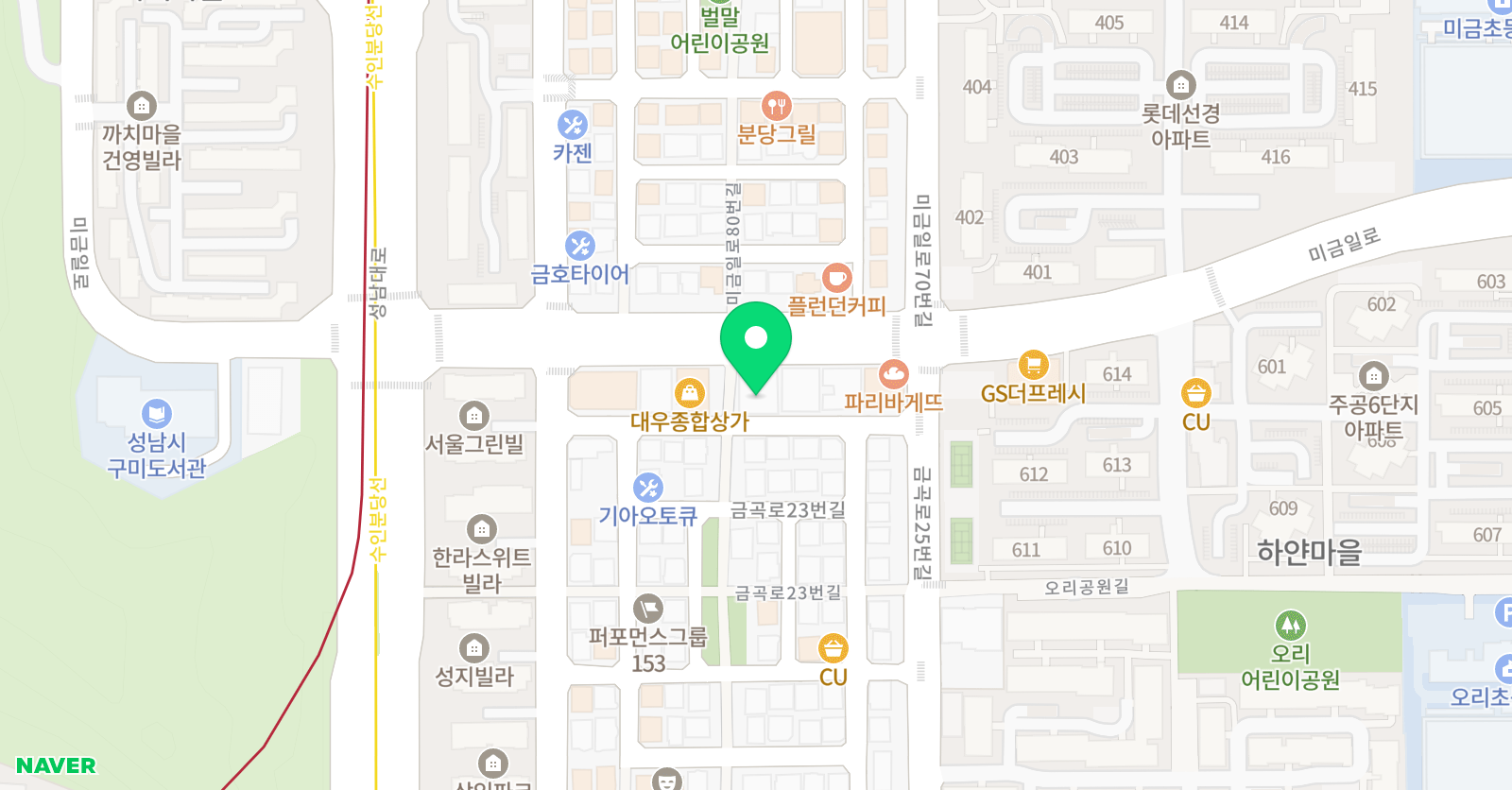 이보영의토킹클럽 미금정자1분원 위치