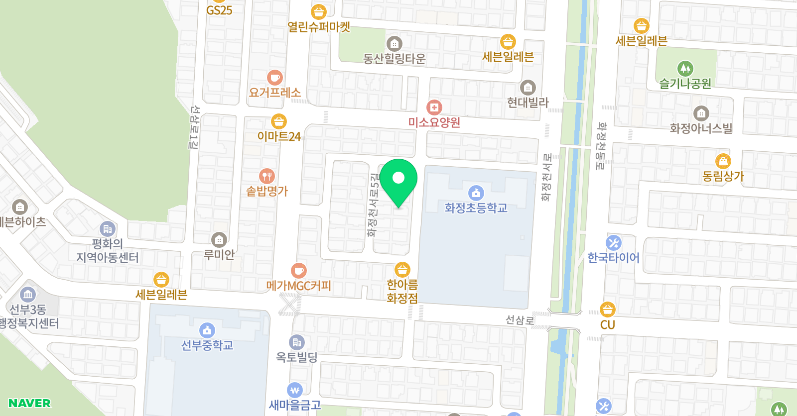 삼성영어셀레나 화정 영어교습소 위치