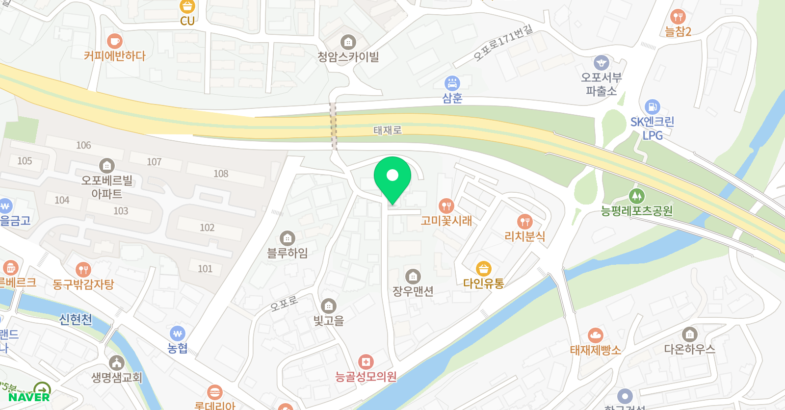 아소비 학원 광주 능평삼거리점 위치