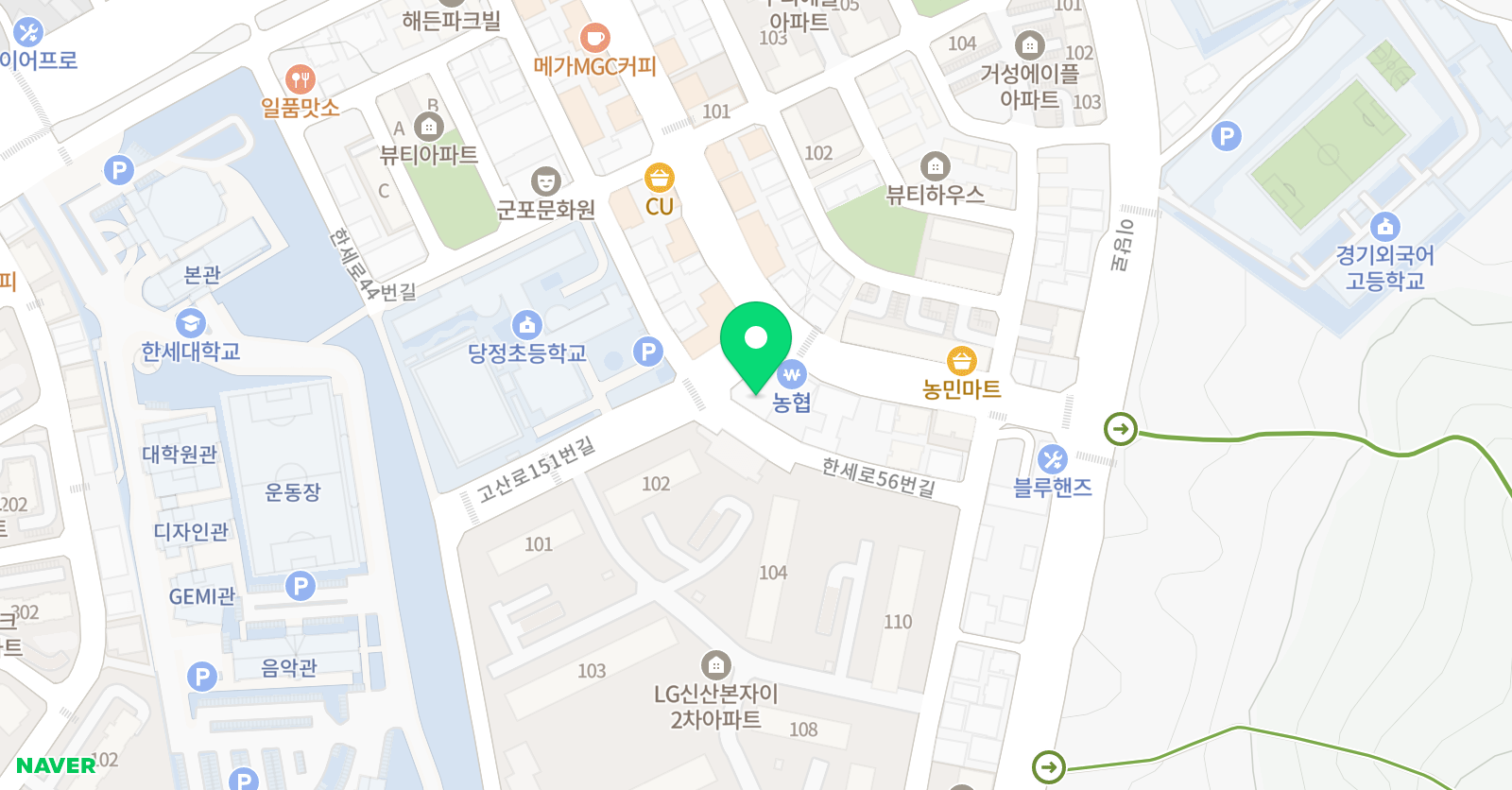 코뮌 영어학원 군포점 위치