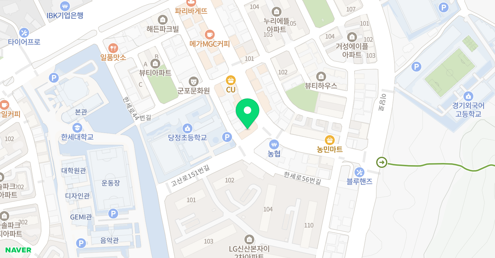 오름 학원 위치