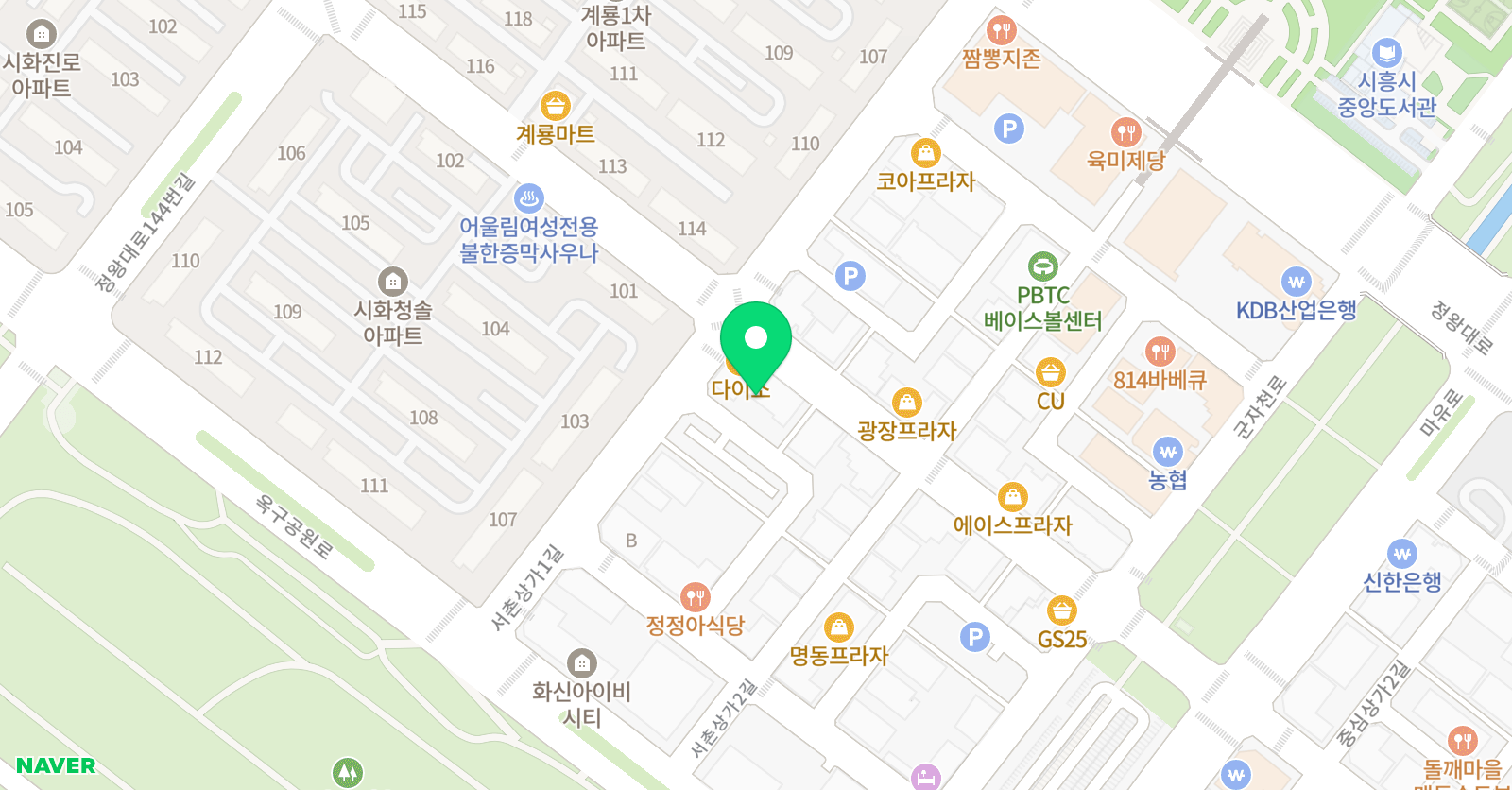 샾앤플랫 음악학원 위치
