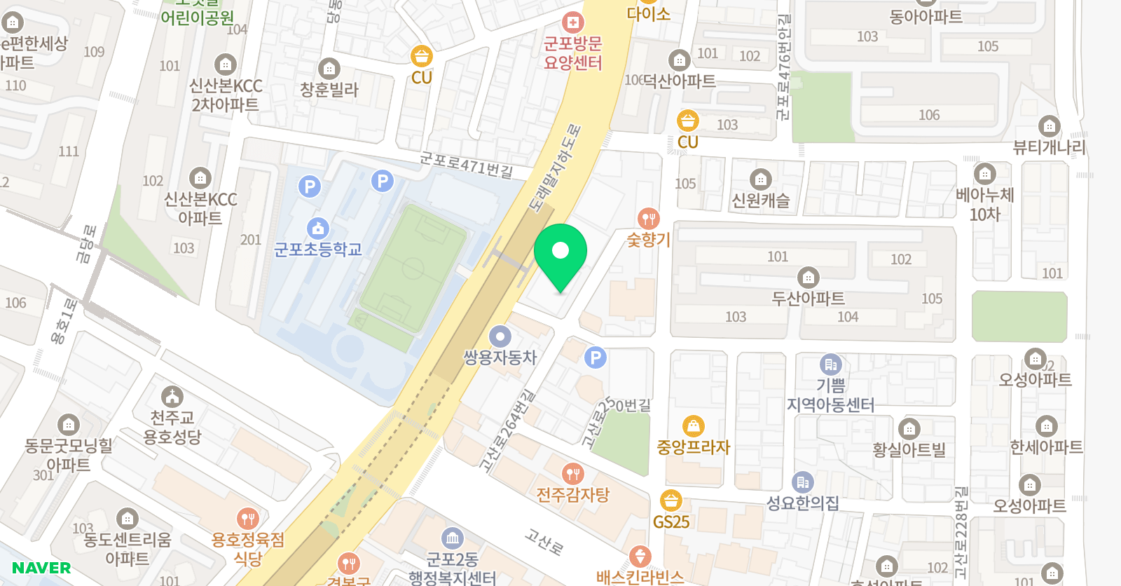 용인대청룡 태권도장 위치