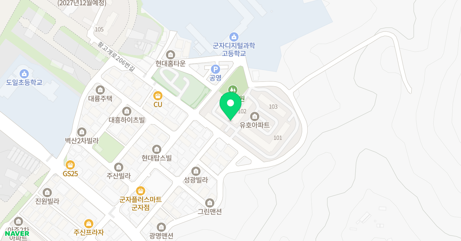 한샘 학원 위치