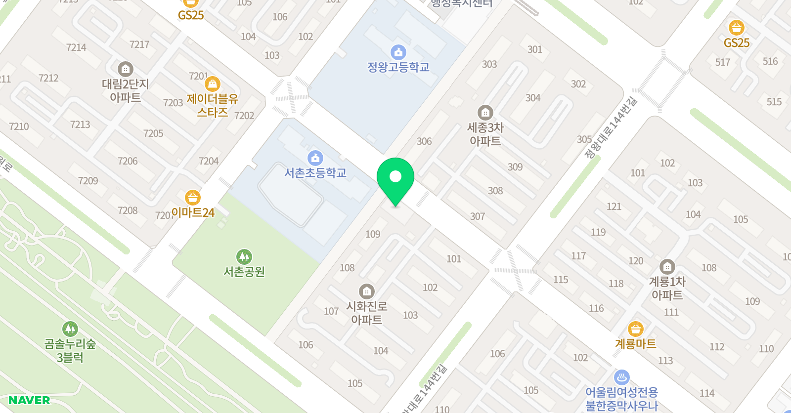 유니팝 미술 시흥정왕센터 위치