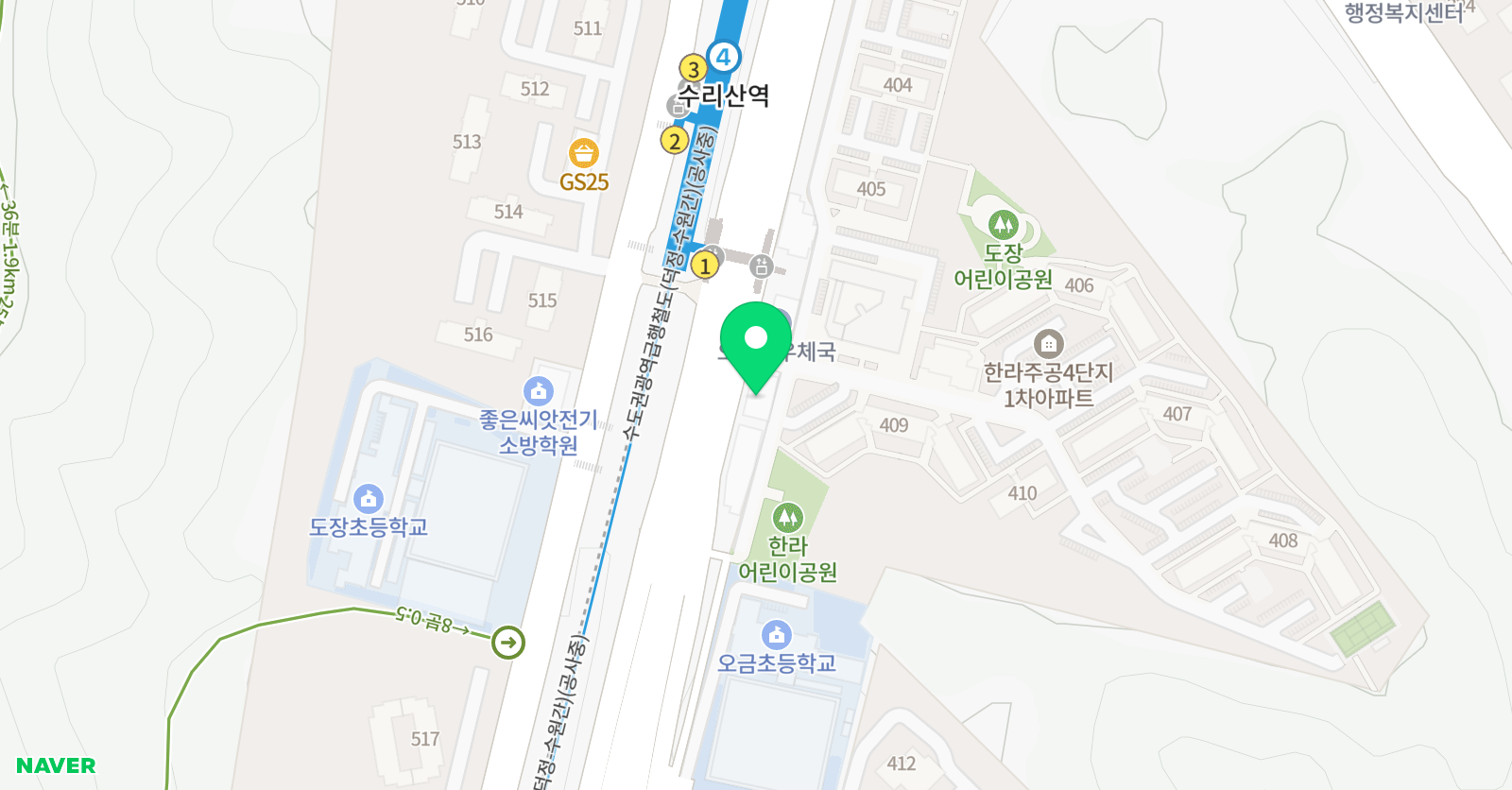 스마트해법수학영어 위드학원 위치
