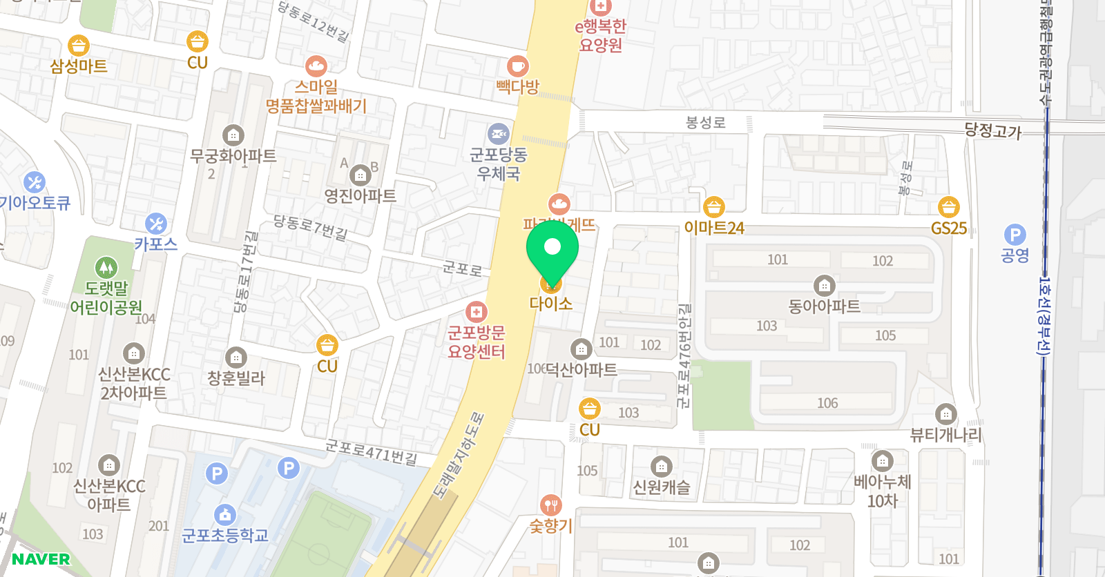 S&P에듀 학원 위치