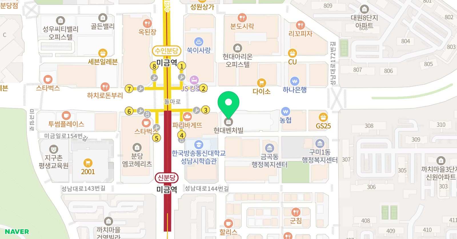 점핑클레이 분당지부 위치
