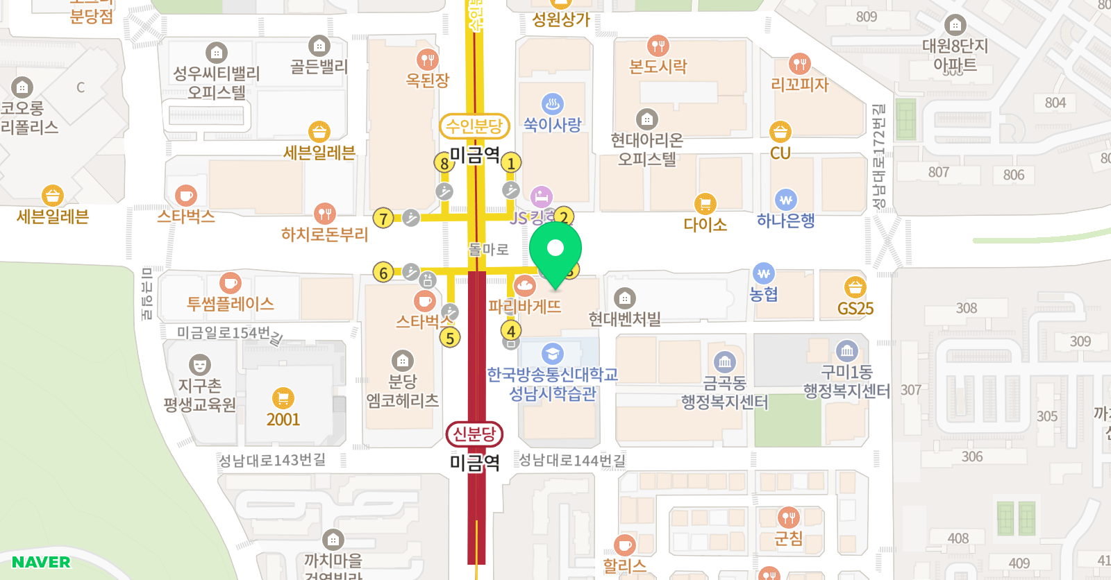 바우하우스 미술학원 미금캠퍼스 위치
