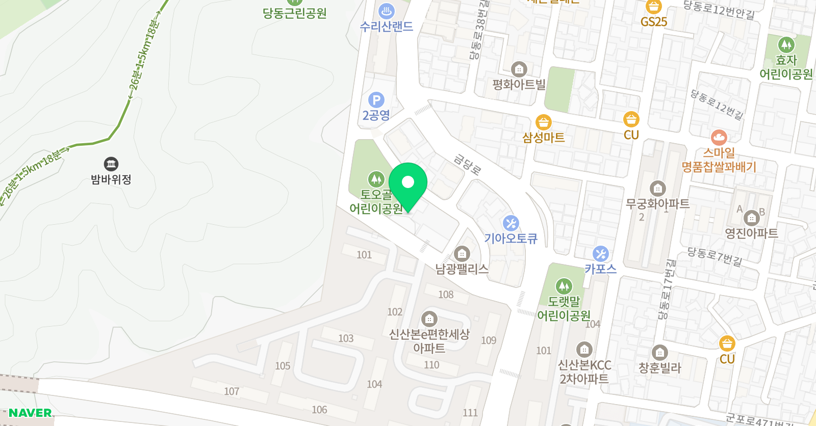 삼성영어 당동교실 위치