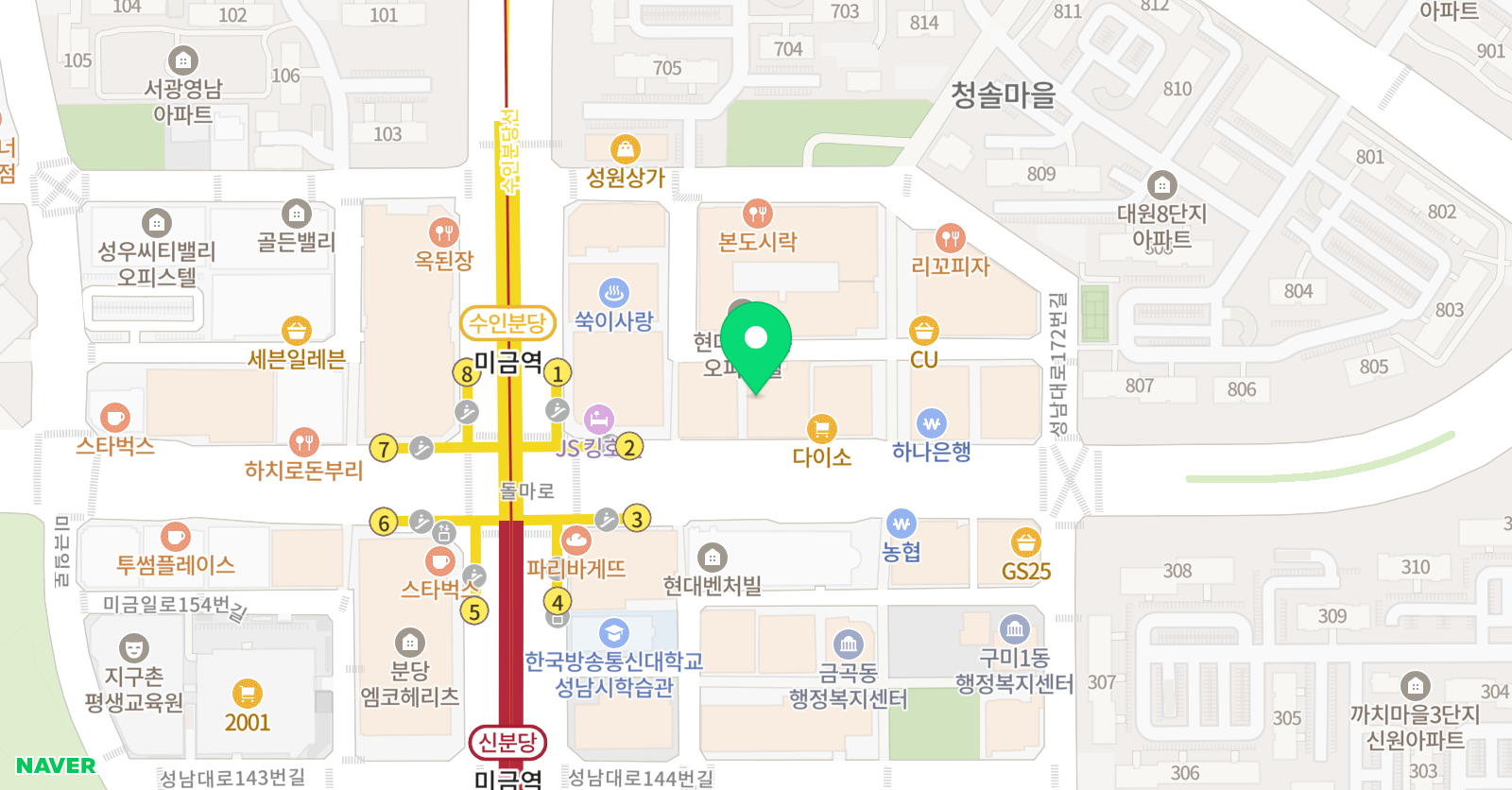 솔루션 수학학원 위치